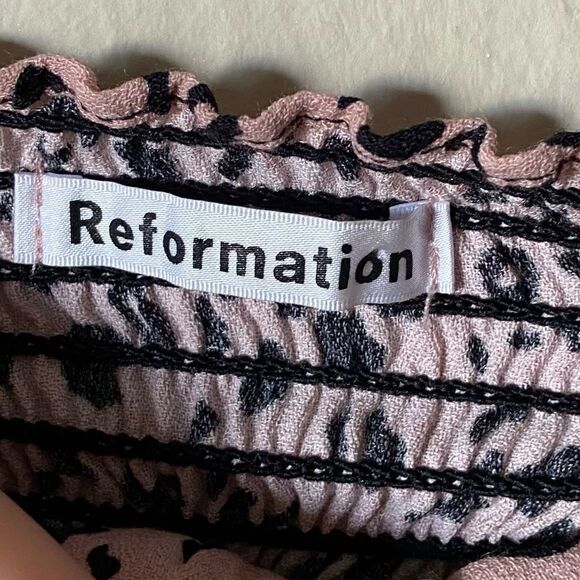 Reformation Simi Pink Crop Top Blouse Size 2 - Picture 9 of 10